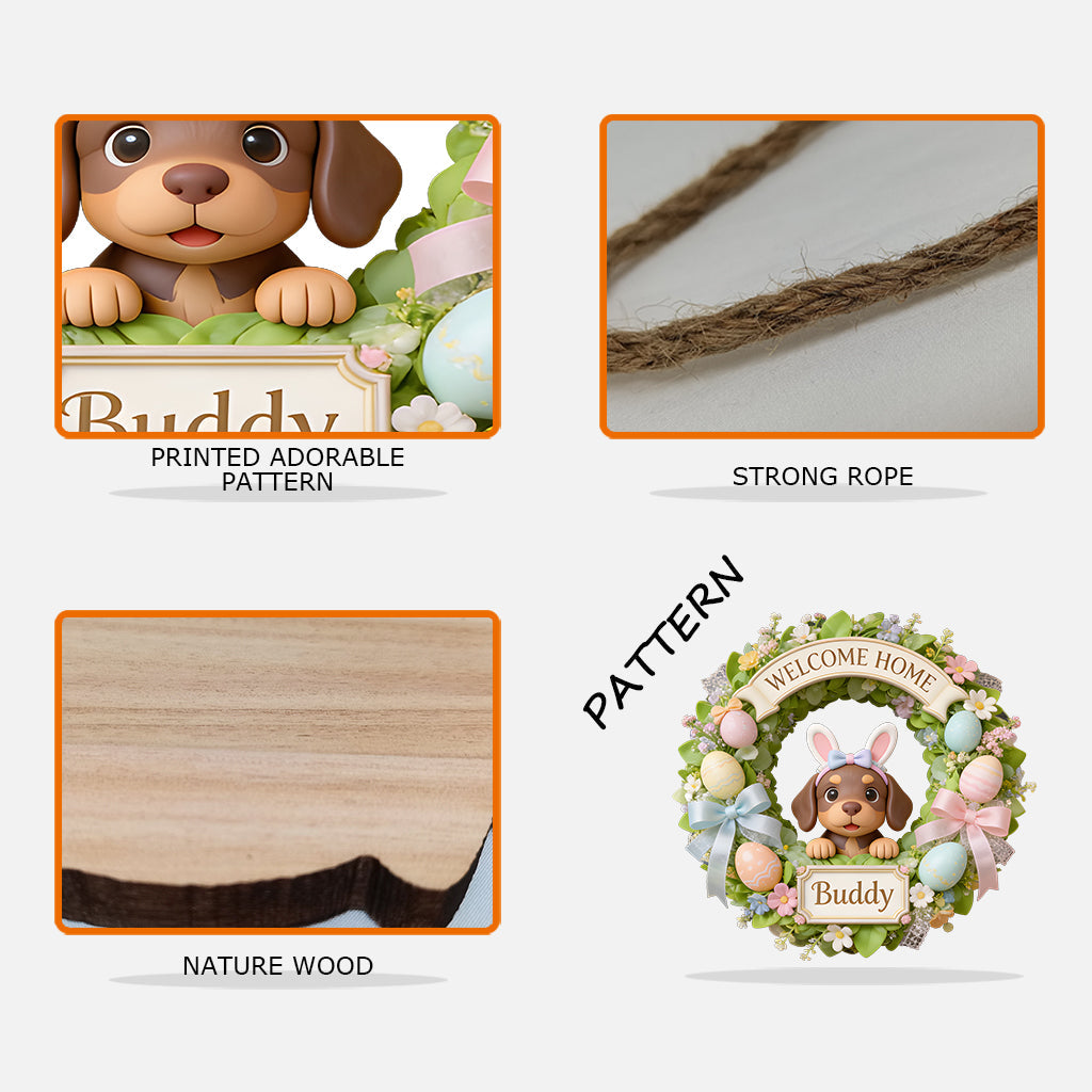 Any Photo Easter's Day Gift - Personalized Dog Custom Shaped Wood Sign