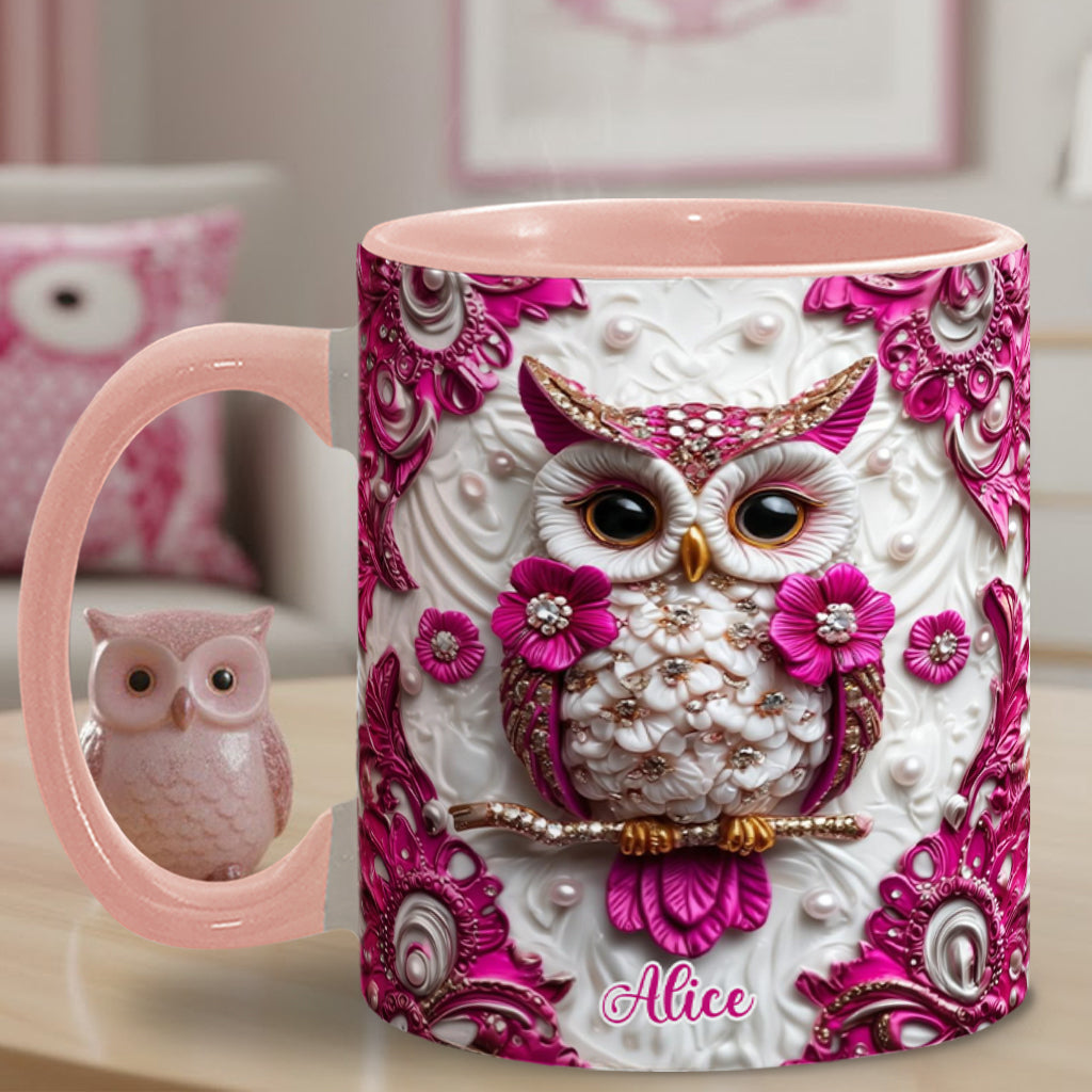 Magic Owl - Personalized Owl Accent Mug & Coaster