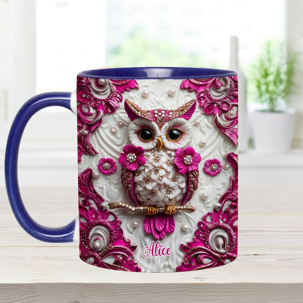 Magic Owl - Personalized Owl Accent Mug & Coaster