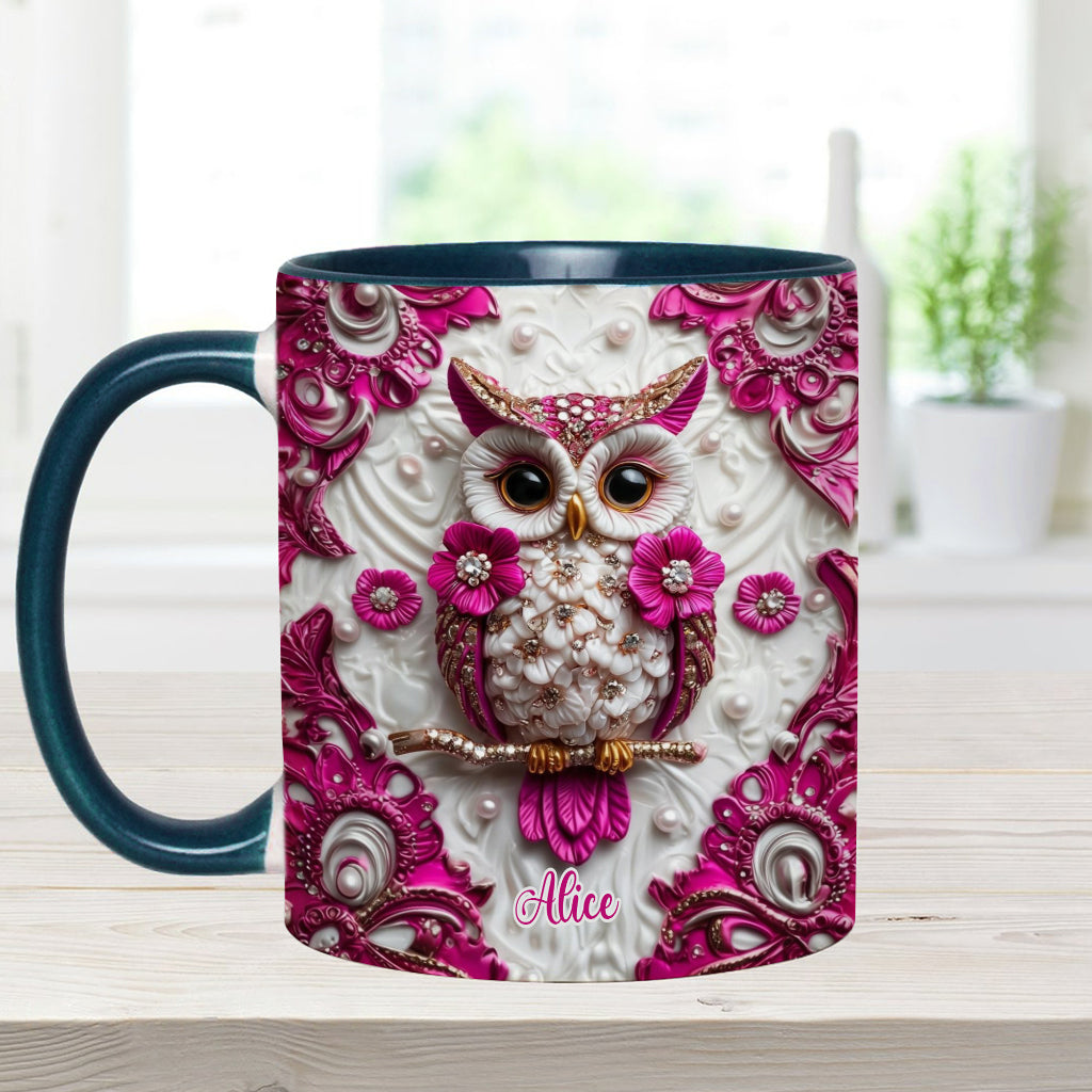 Magic Owl - Personalized Owl Accent Mug & Coaster