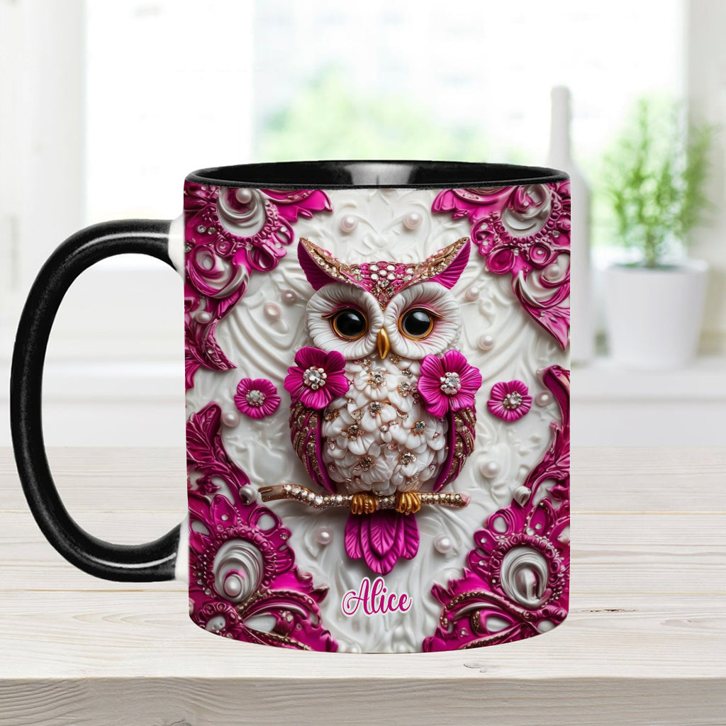 Magic Owl - Personalized Owl Accent Mug & Coaster