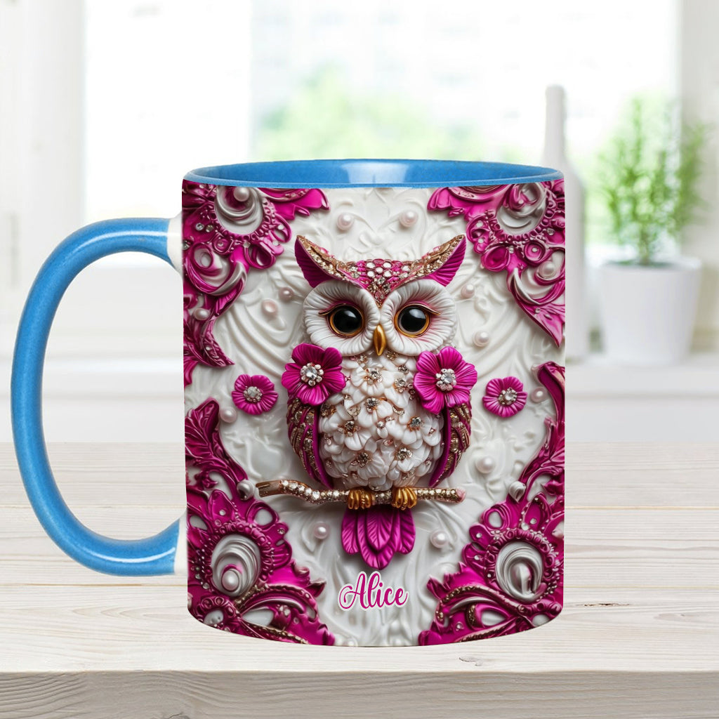Magic Owl - Personalized Owl Accent Mug & Coaster