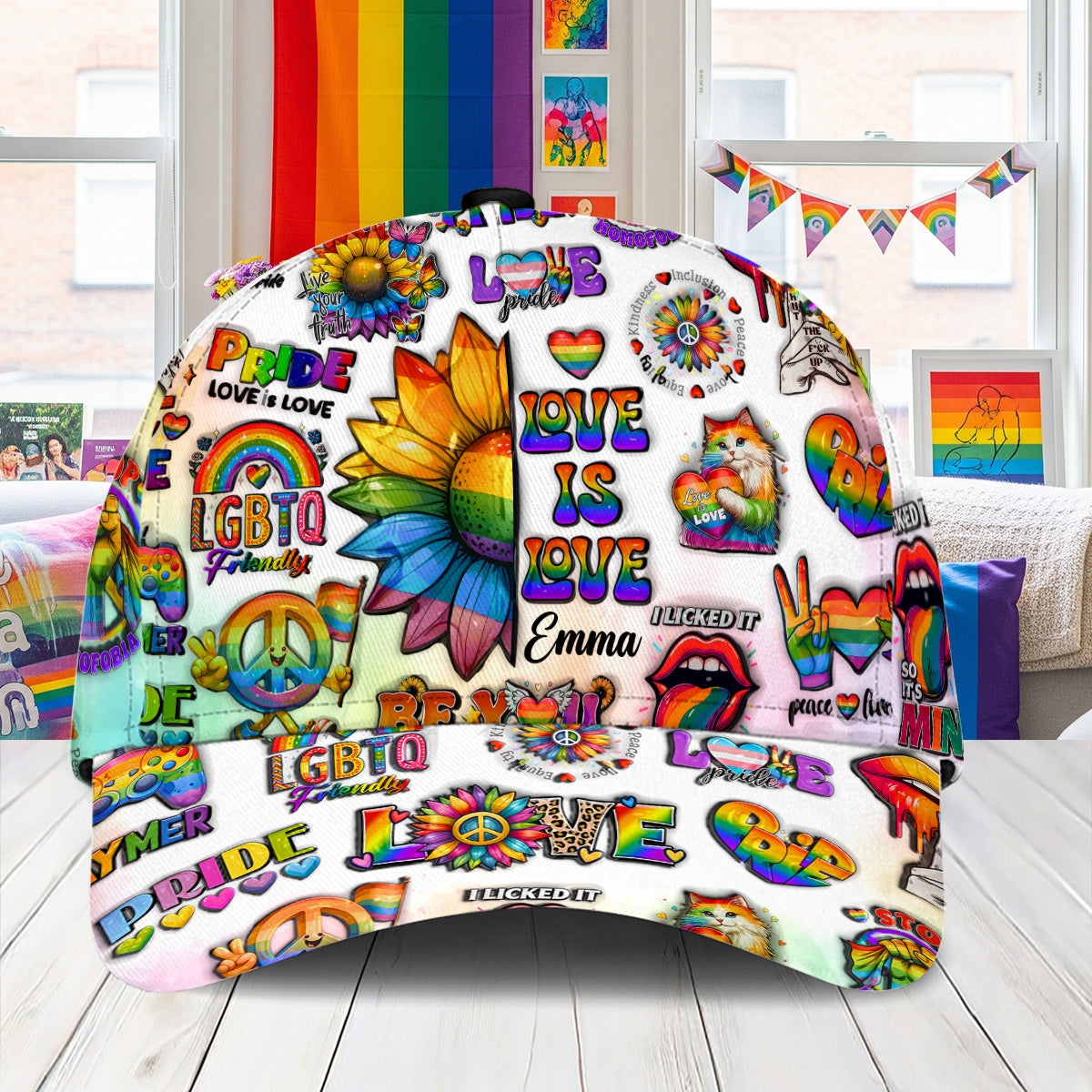 Too Cute To Be Straight - Personalized LGBT Support Classic Cap