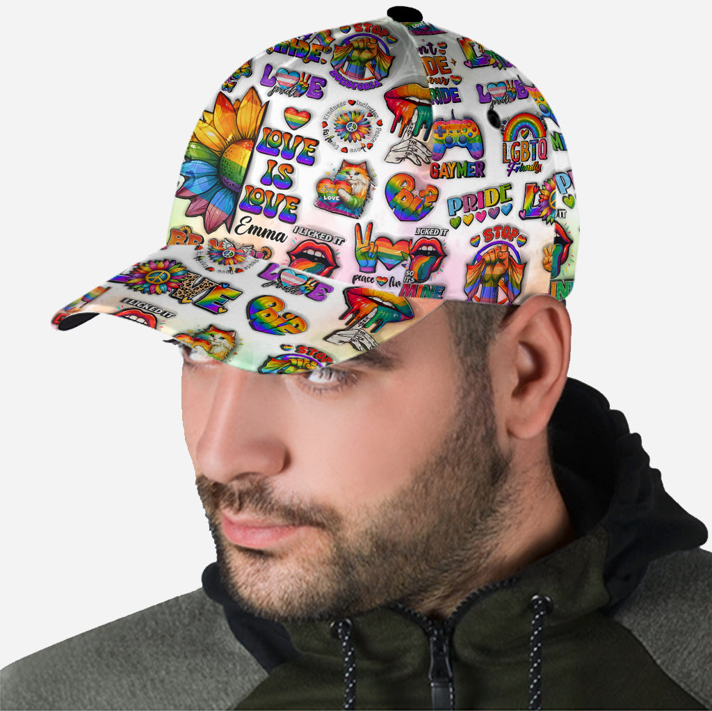 Too Cute To Be Straight - Personalized LGBT Support Classic Cap
