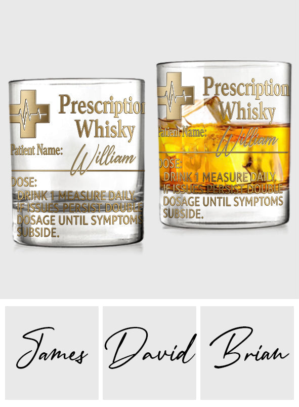 Drink 1 Measure Daily - Personalized Whisky Whiskey Glass