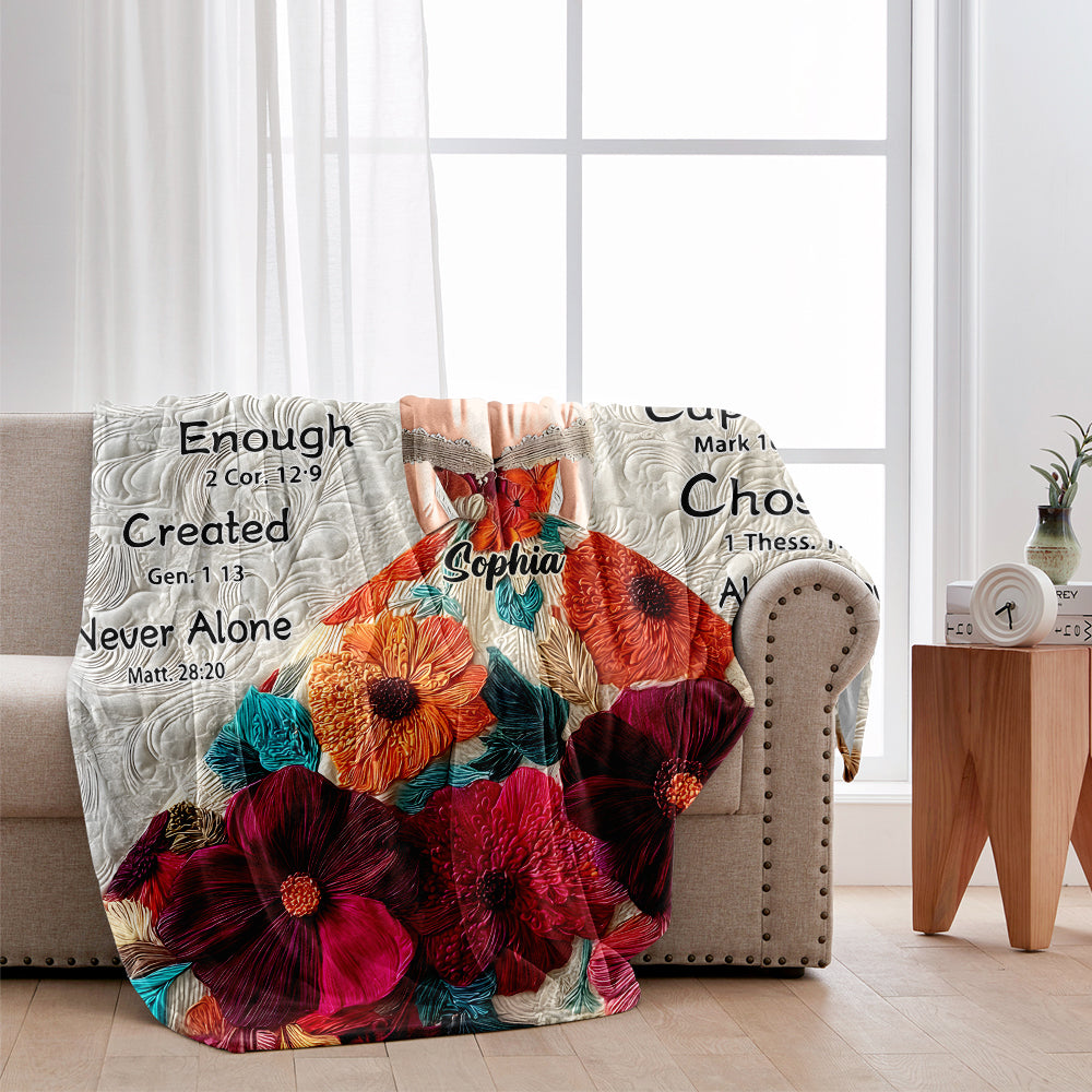 God Says You Are Enough - Personalized Christian Blanket