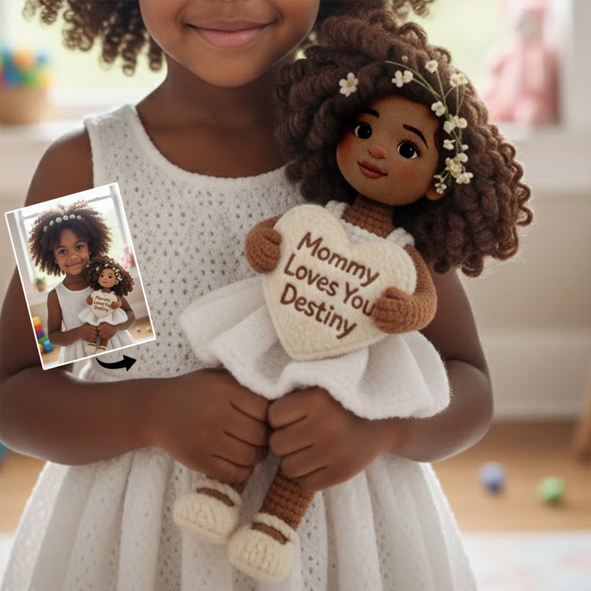 Any Photo Perfect Gift For Kid - Personalized Kid Premium Faux Fur Pillow