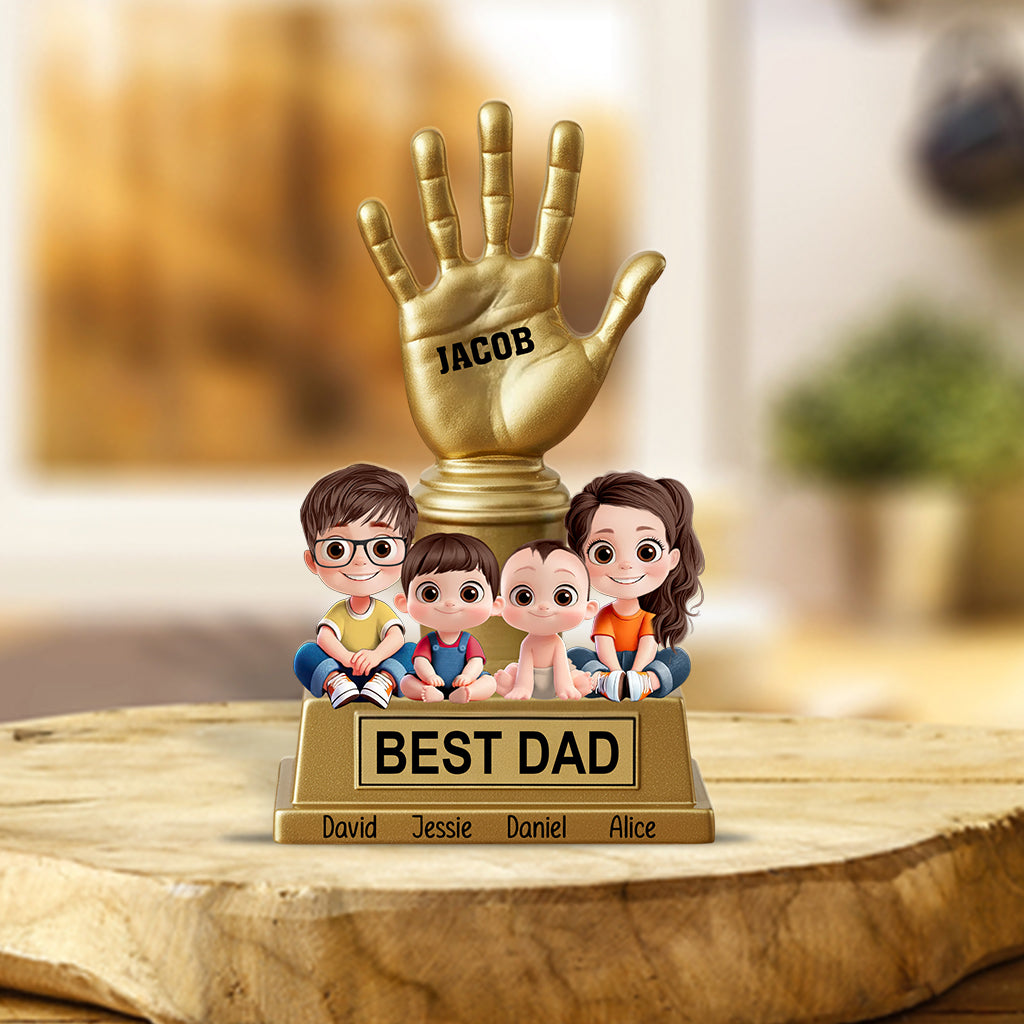 Best Dad, Grandpa, Uncle - Personalized Father Custom Shaped Acrylic Plaque