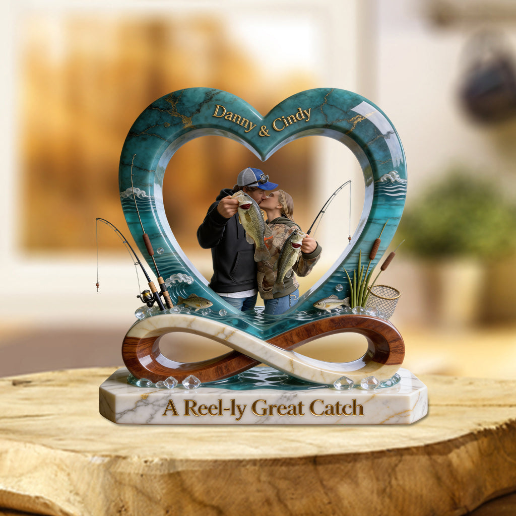 A Reel-ly Great Catch - Personalized Fishing Custom Shaped Acrylic Plaque