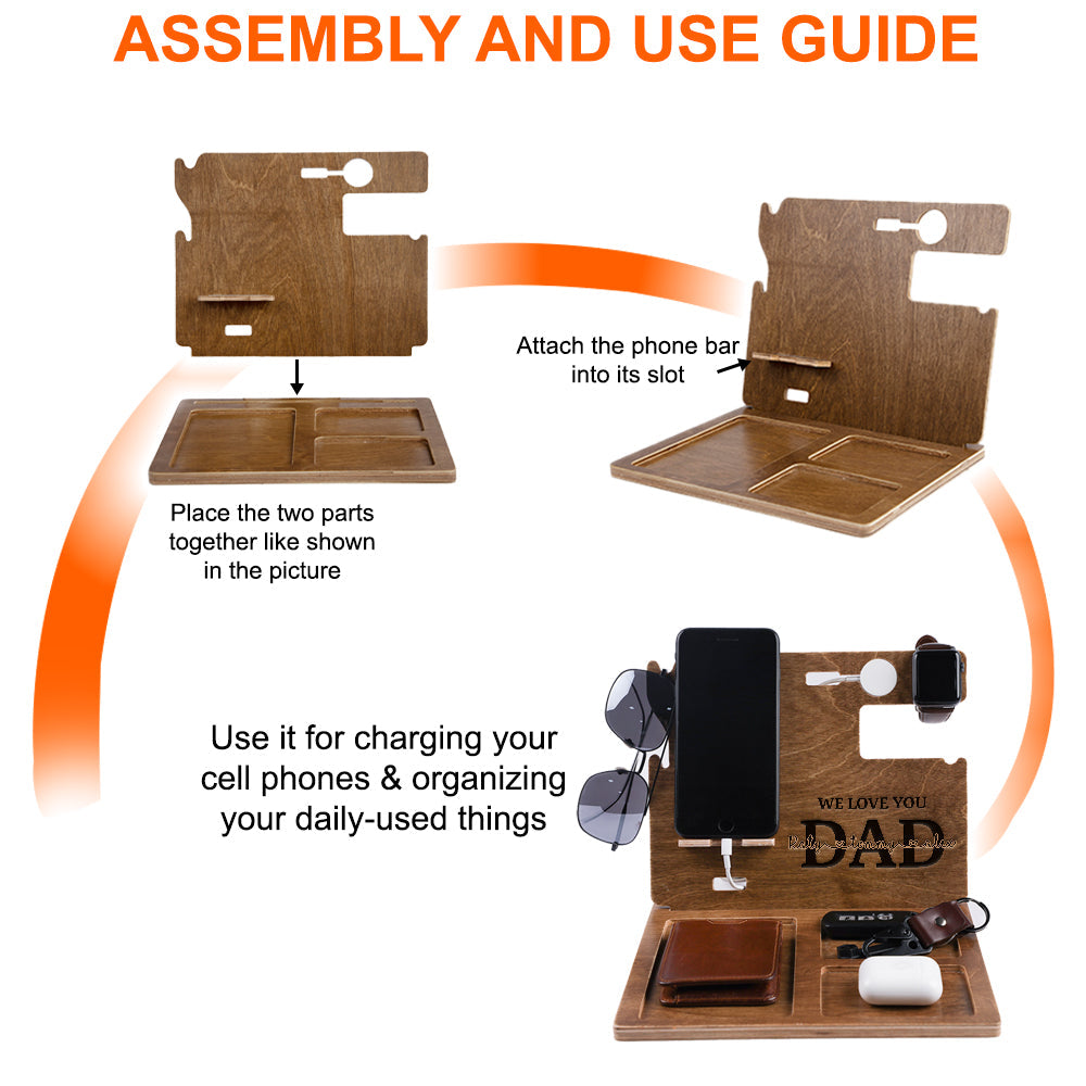 We Love You Dad - Personalized Father Docking Station