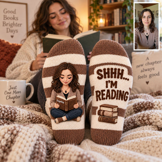 Shhh… I’m Reading - Personalized Book Socks