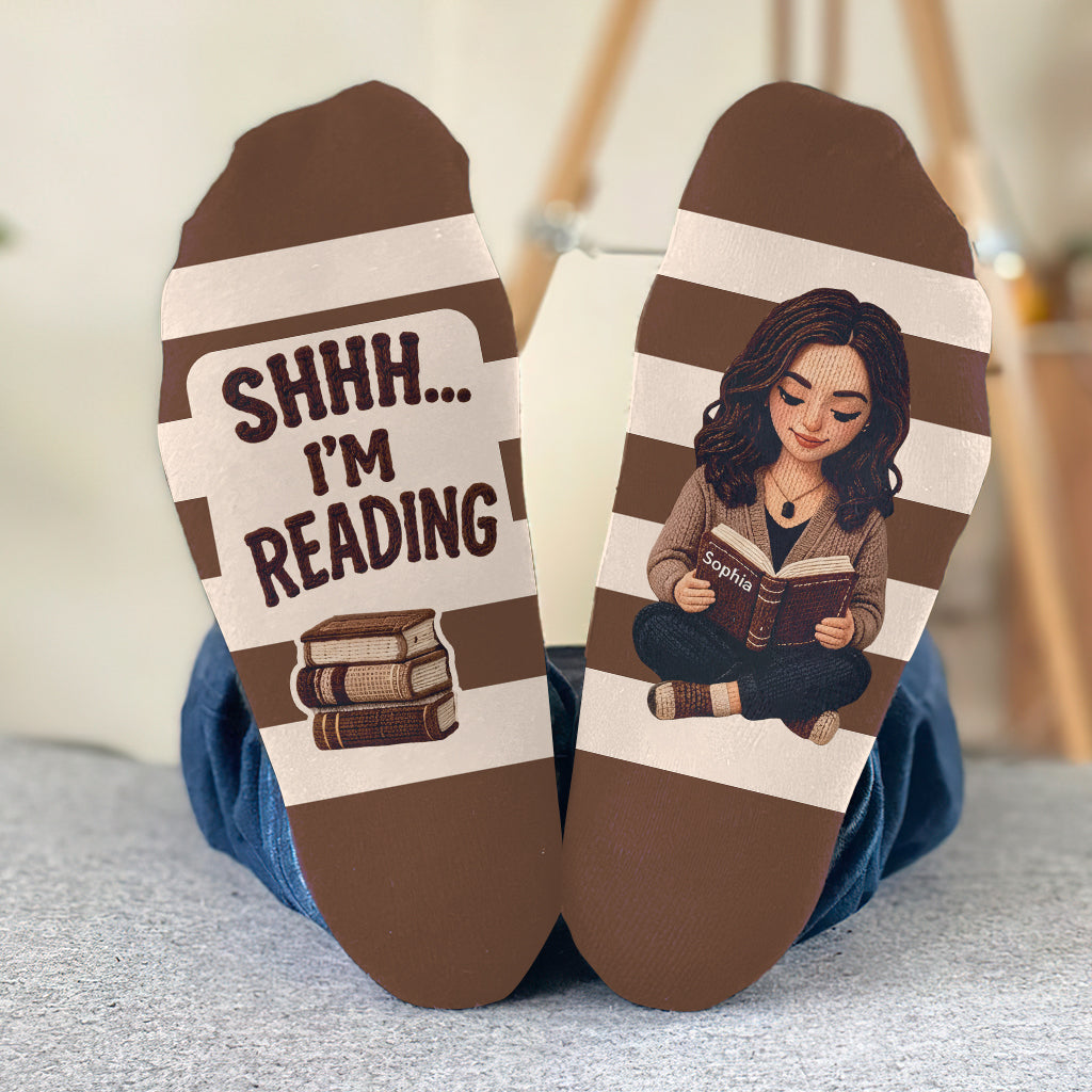 Shhh… I’m Reading - Personalized Book Socks