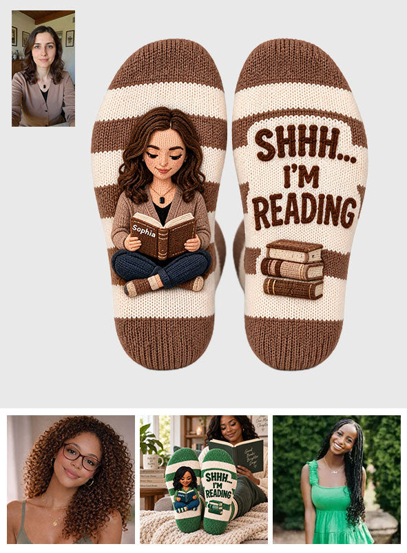 Shhh… I’m Reading - Personalized Book Socks