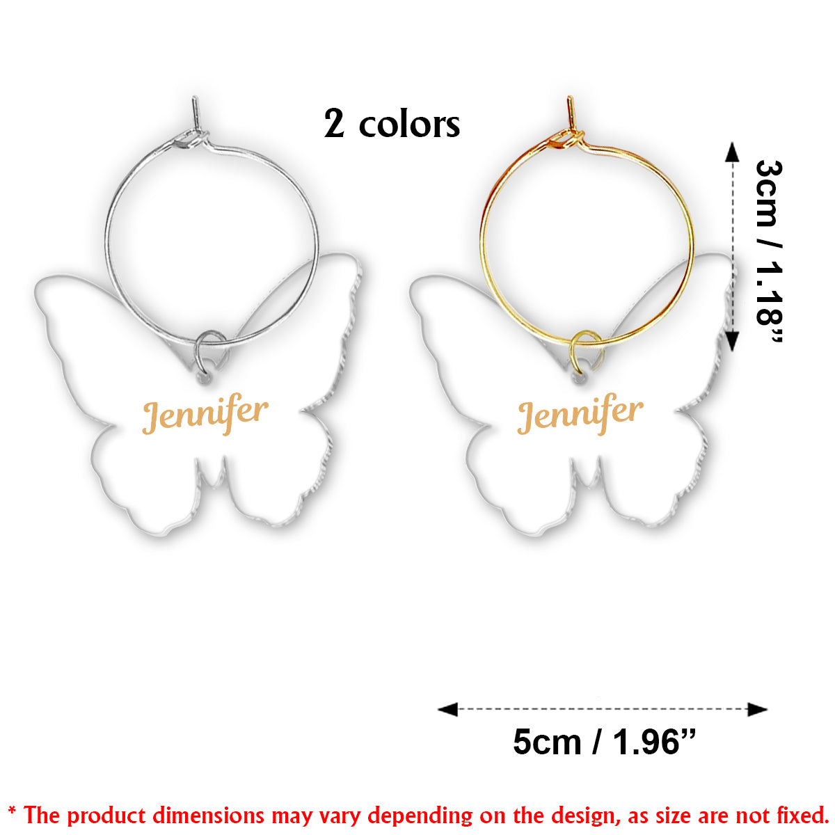 Pink Glass Butterfly - Personalized Butterfly Wine Glass With Long Stem