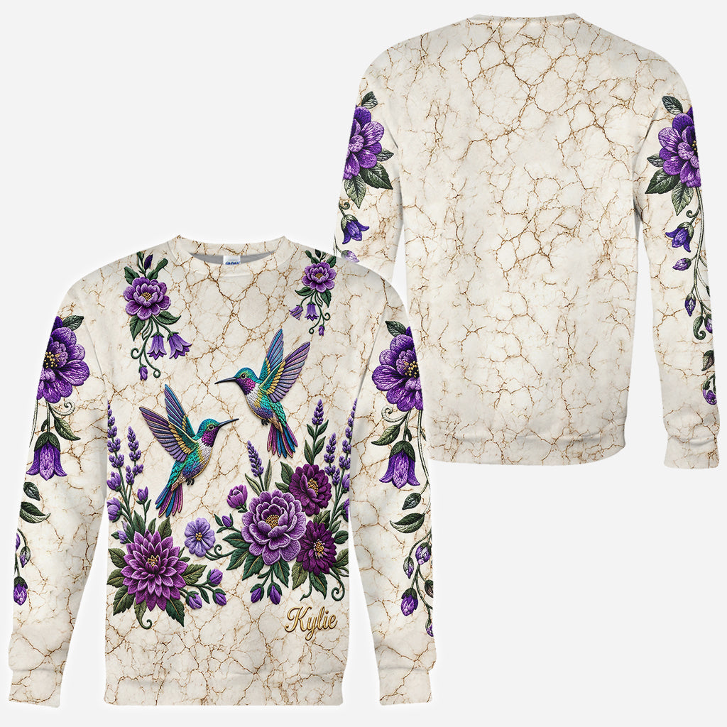 Elegant Hummingbird - Personalized Hummingbird All Over Shirt