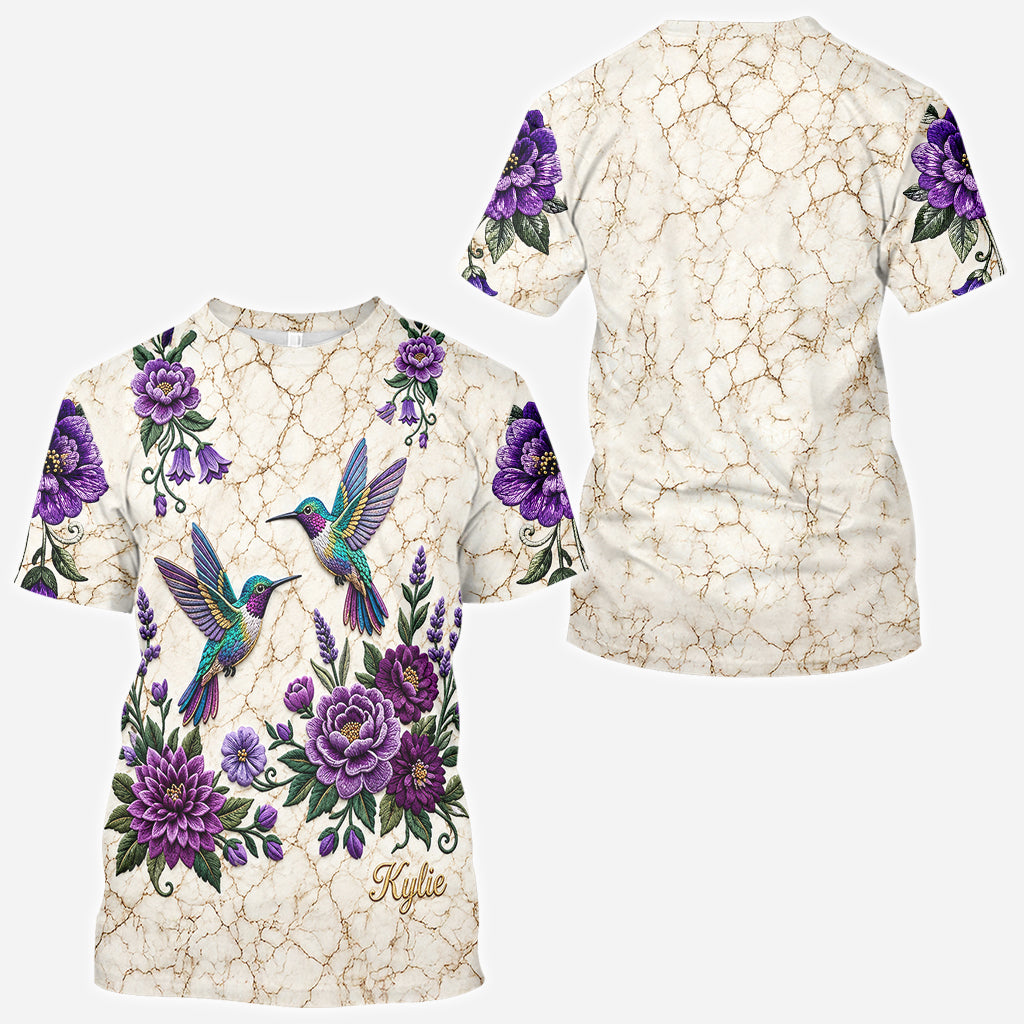 Elegant Hummingbird - Personalized Hummingbird All Over Shirt