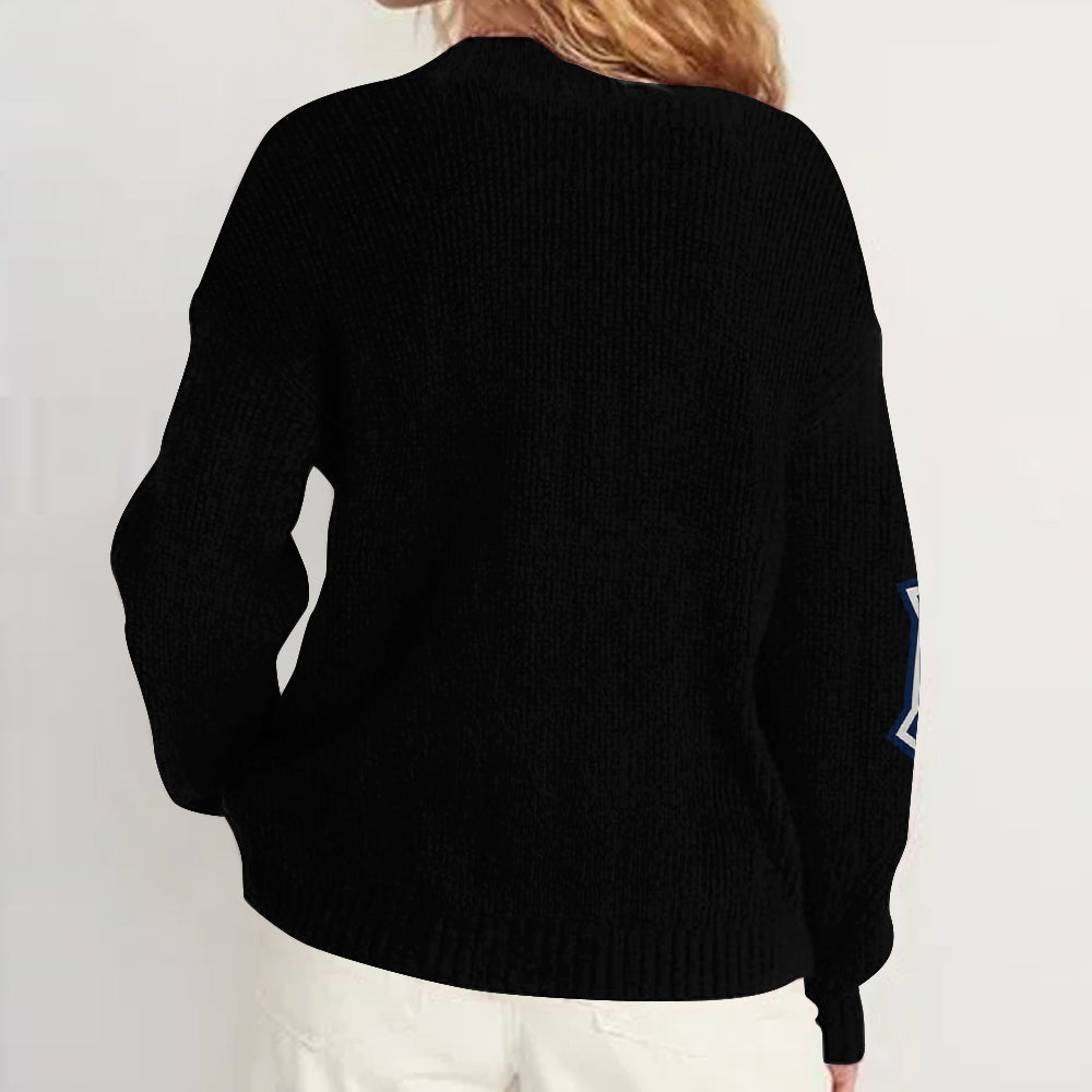 Logo Team For Sport Lovers - Personalized Football Cardigan Sweater