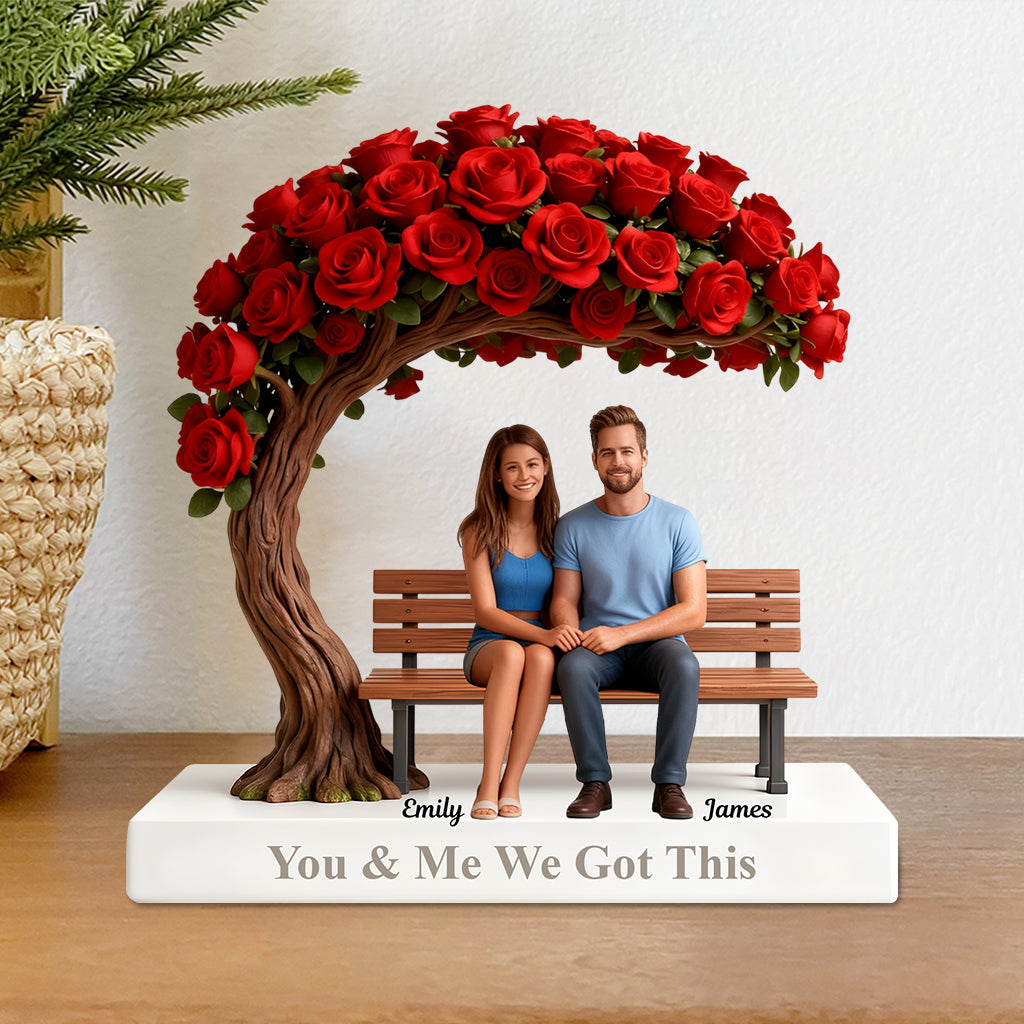 You & Me We Got This - Personalized Couple Custom Shaped Acrylic Plaque