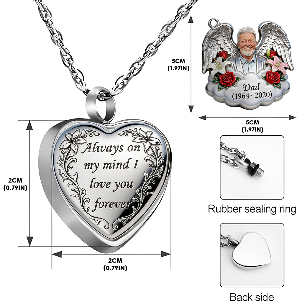 Urn Necklace for Ashes, Cremation Jewelry Necklace, Memorial Gift - Personalized Memorial Urn Pendant Necklace