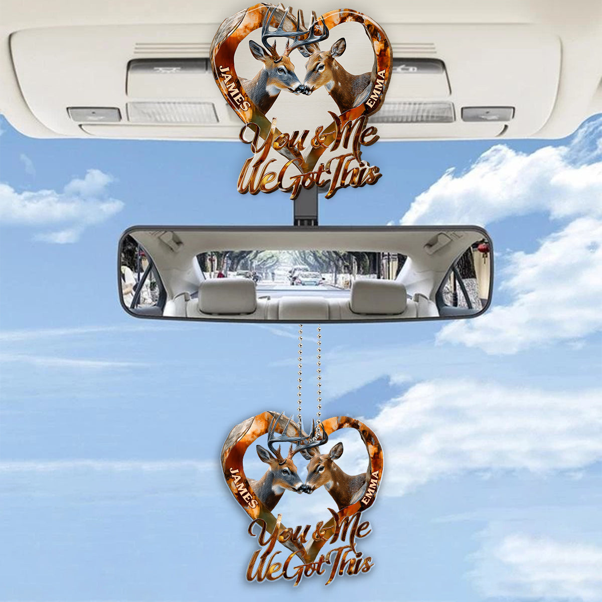 You & Me We Got This - Personalized Hunting Transparent Car Ornament