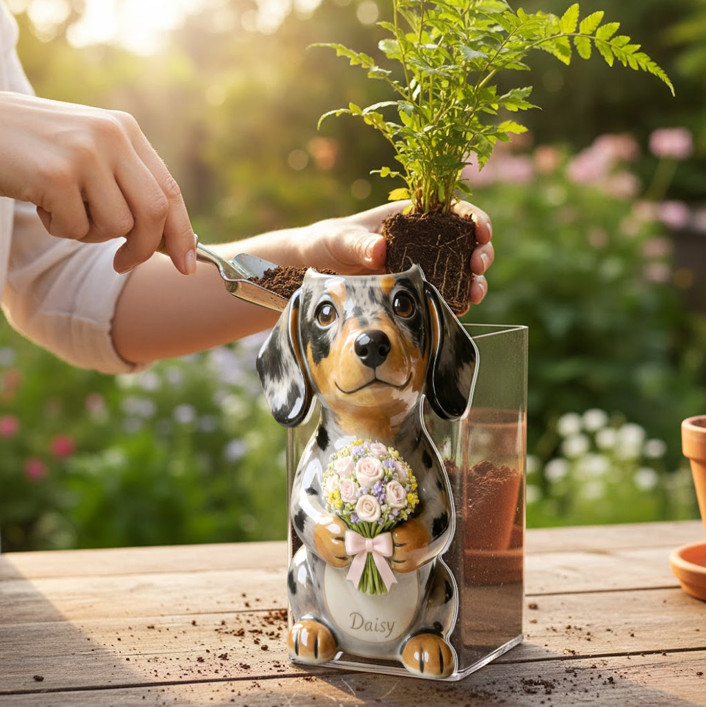 Custom Any Photo - Personalized Dog Acrylic Pot