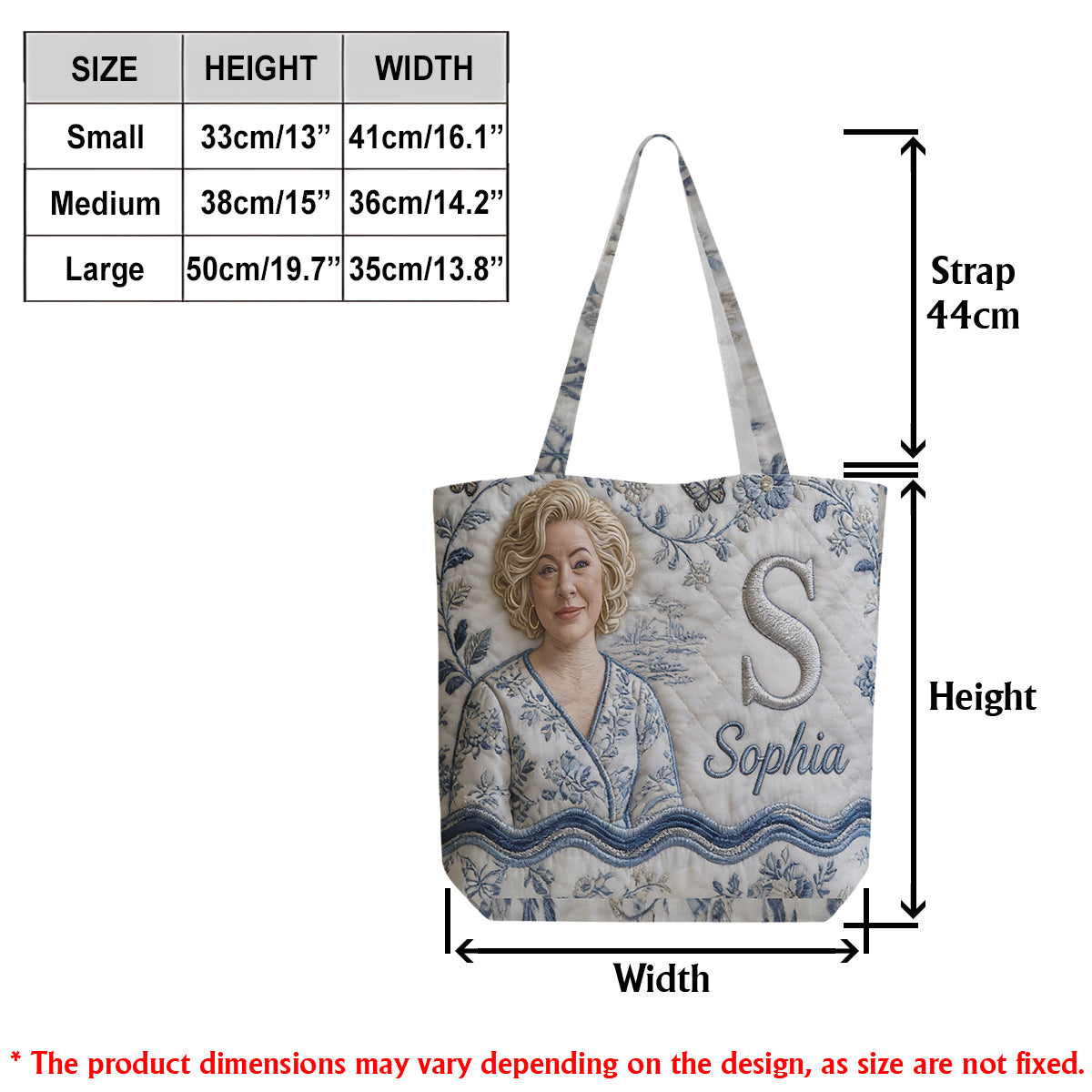 Custom Any Photo - Personalized Self Love Quilted Tote Bag