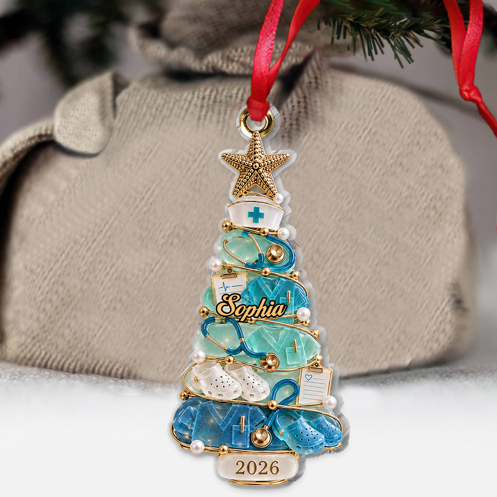 Nurse Life Merry Christmas - Personalized Nurse Ornament