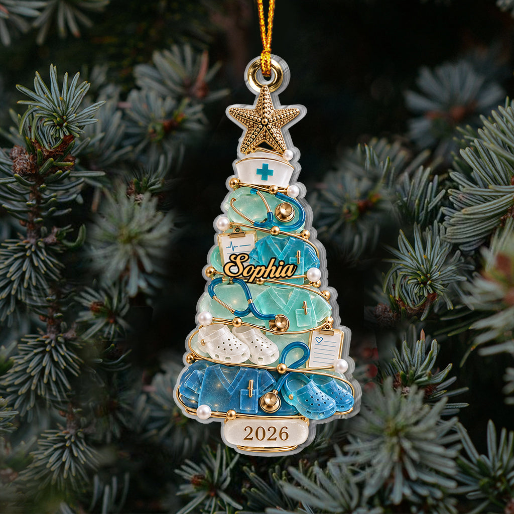 Nurse Life Merry Christmas - Personalized Nurse Ornament