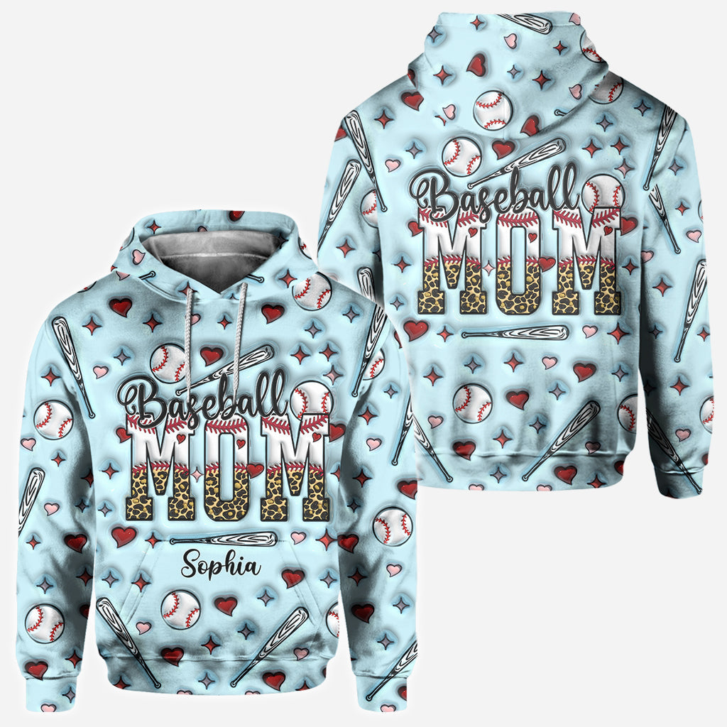 Baseball Mom - Personalized Baseball All Over Shirt