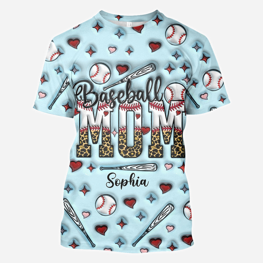 Baseball Mom - Personalized Baseball All Over Shirt