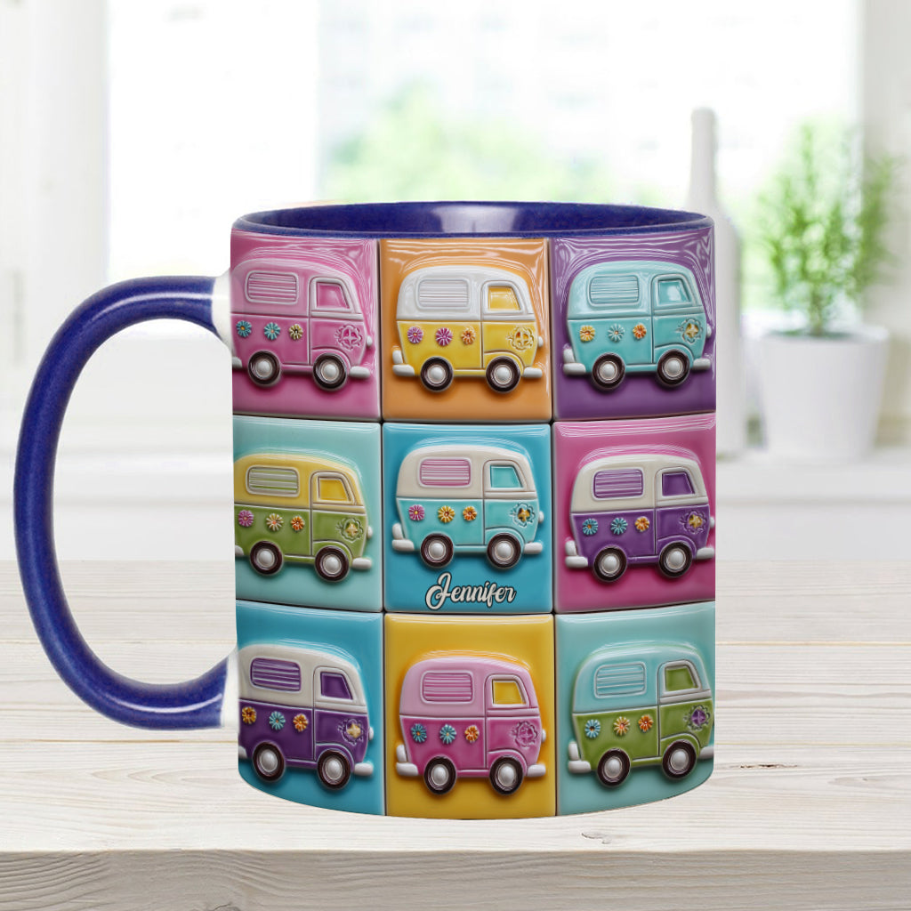 Hippie Caravans - Personalized Hippie Accent Mug