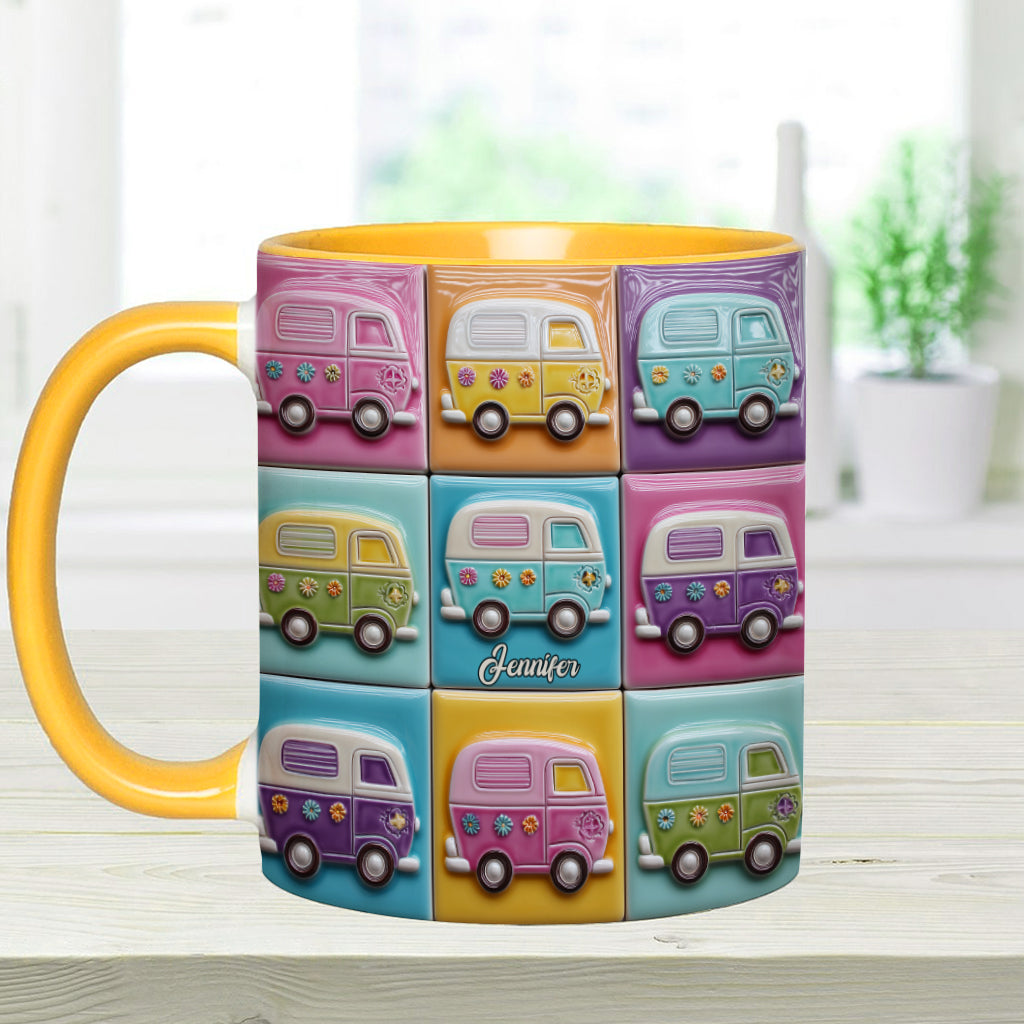 Hippie Caravans - Personalized Hippie Accent Mug