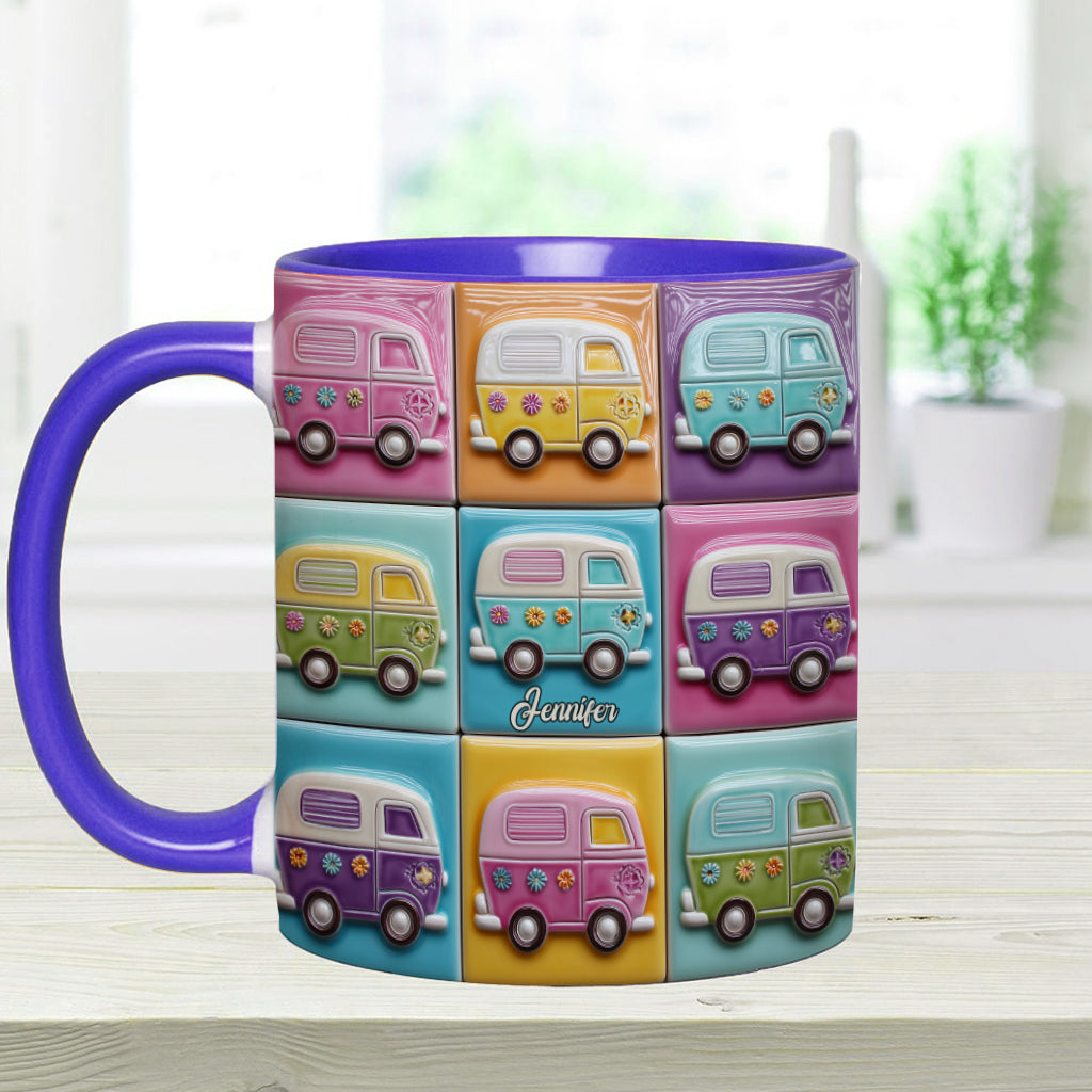 Hippie Caravans - Personalized Hippie Accent Mug