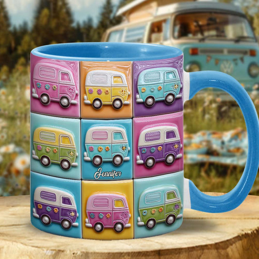 Hippie Caravans - Personalized Hippie Accent Mug