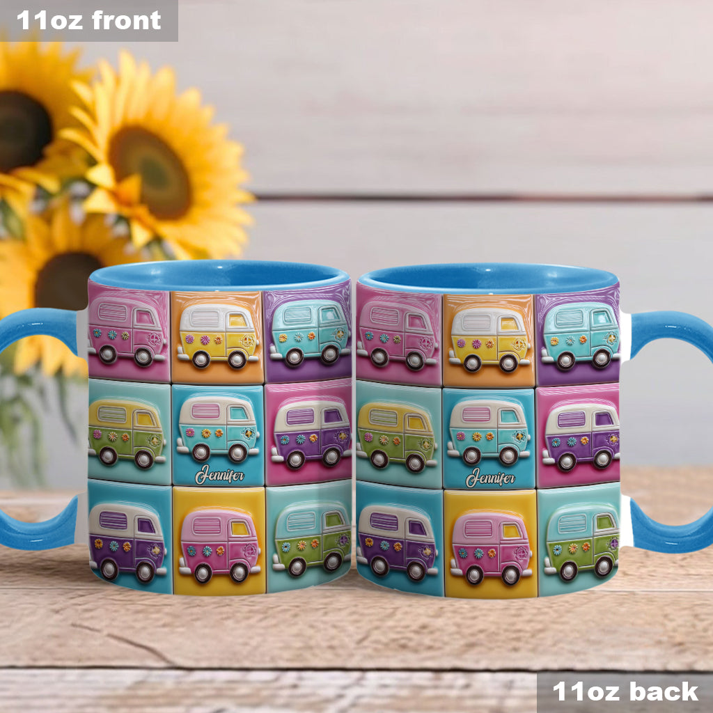 Hippie Caravans - Personalized Hippie Accent Mug