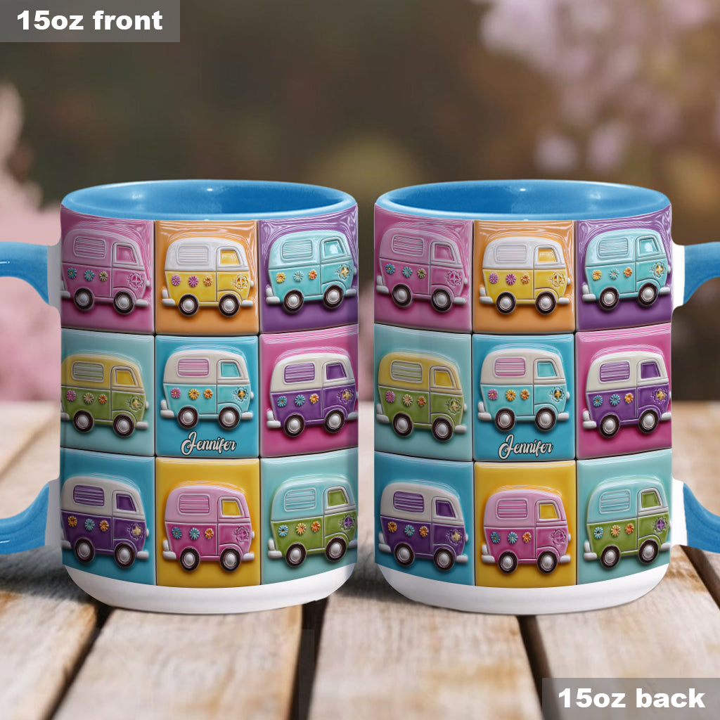 Hippie Caravans - Personalized Hippie Accent Mug