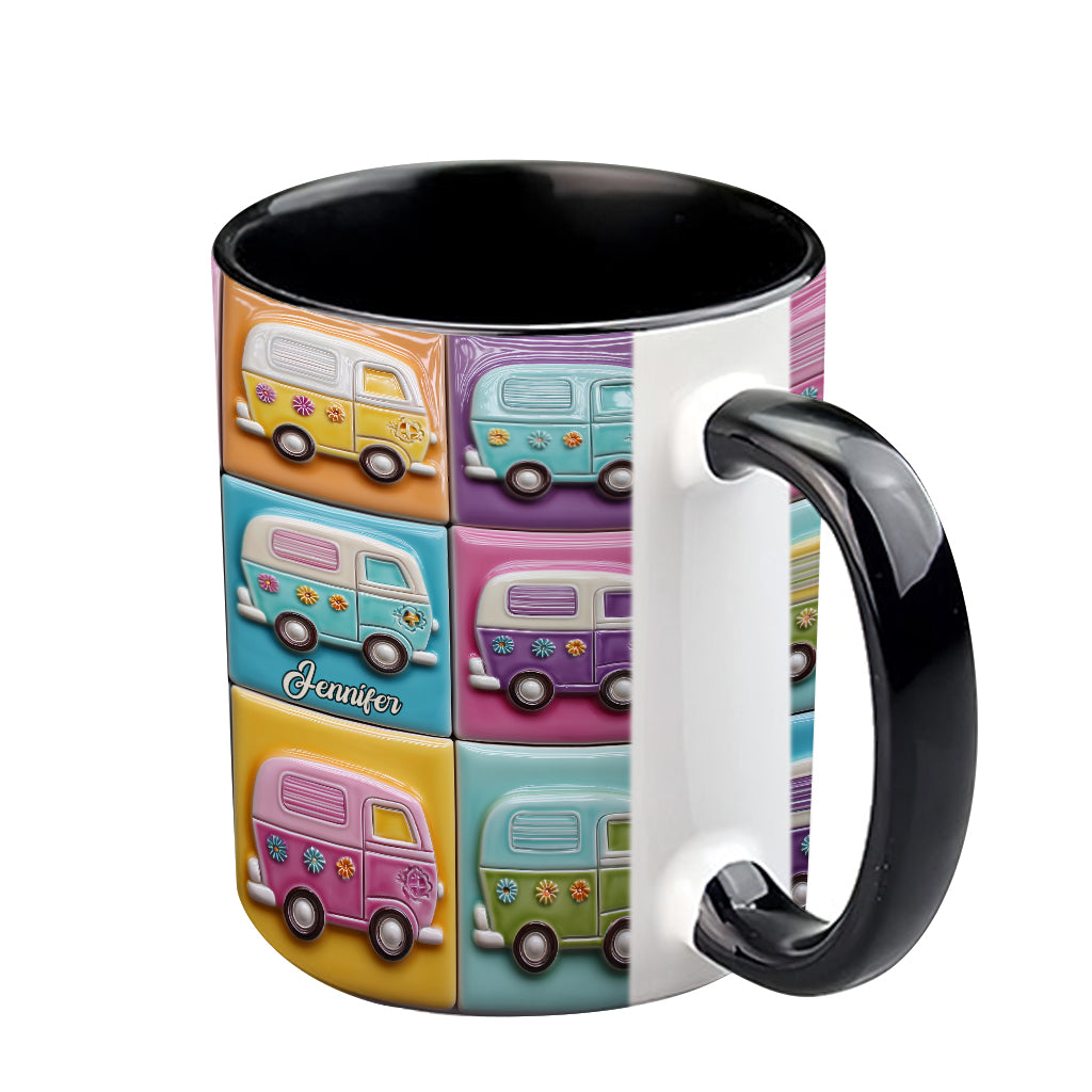 Hippie Caravans - Personalized Hippie Accent Mug