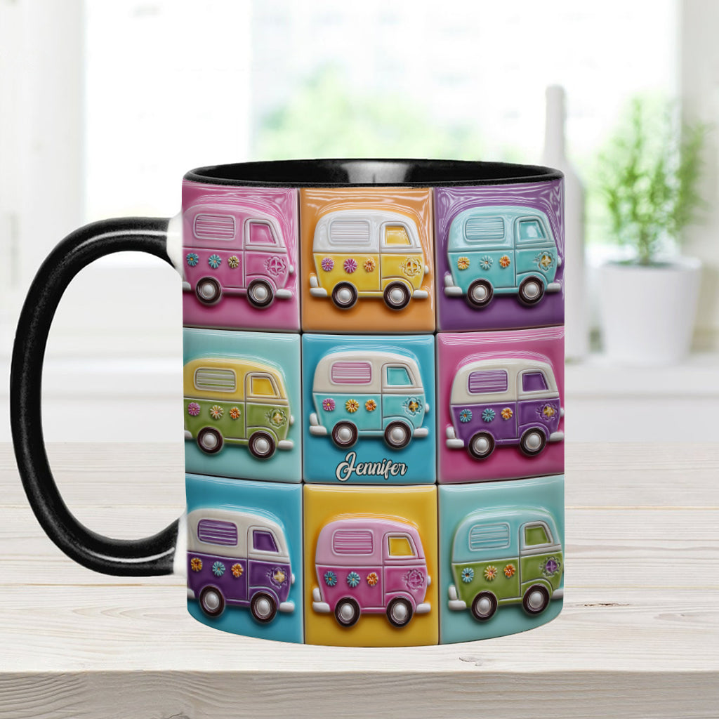 Hippie Caravans - Personalized Hippie Accent Mug