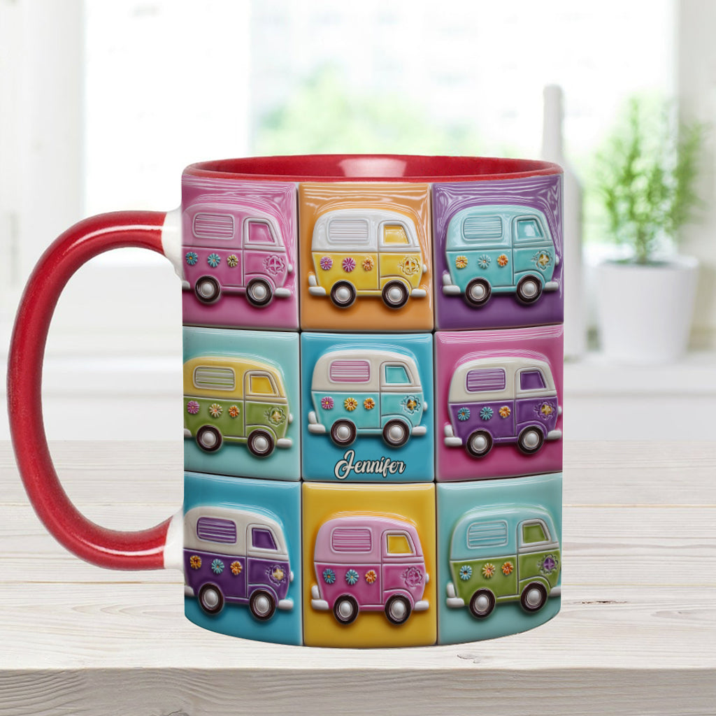 Hippie Caravans - Personalized Hippie Accent Mug