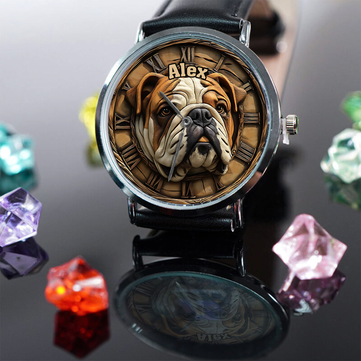 Brave Bulldog - Personalized Dog Hand Watch