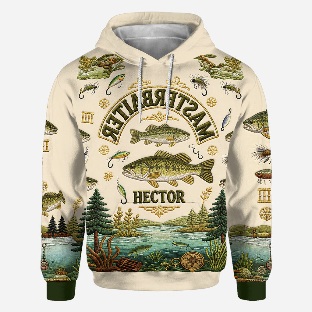 Masterbaiter Upside Down Text Fishing Lovers Gift - Personalized Fishing All Over Shirt