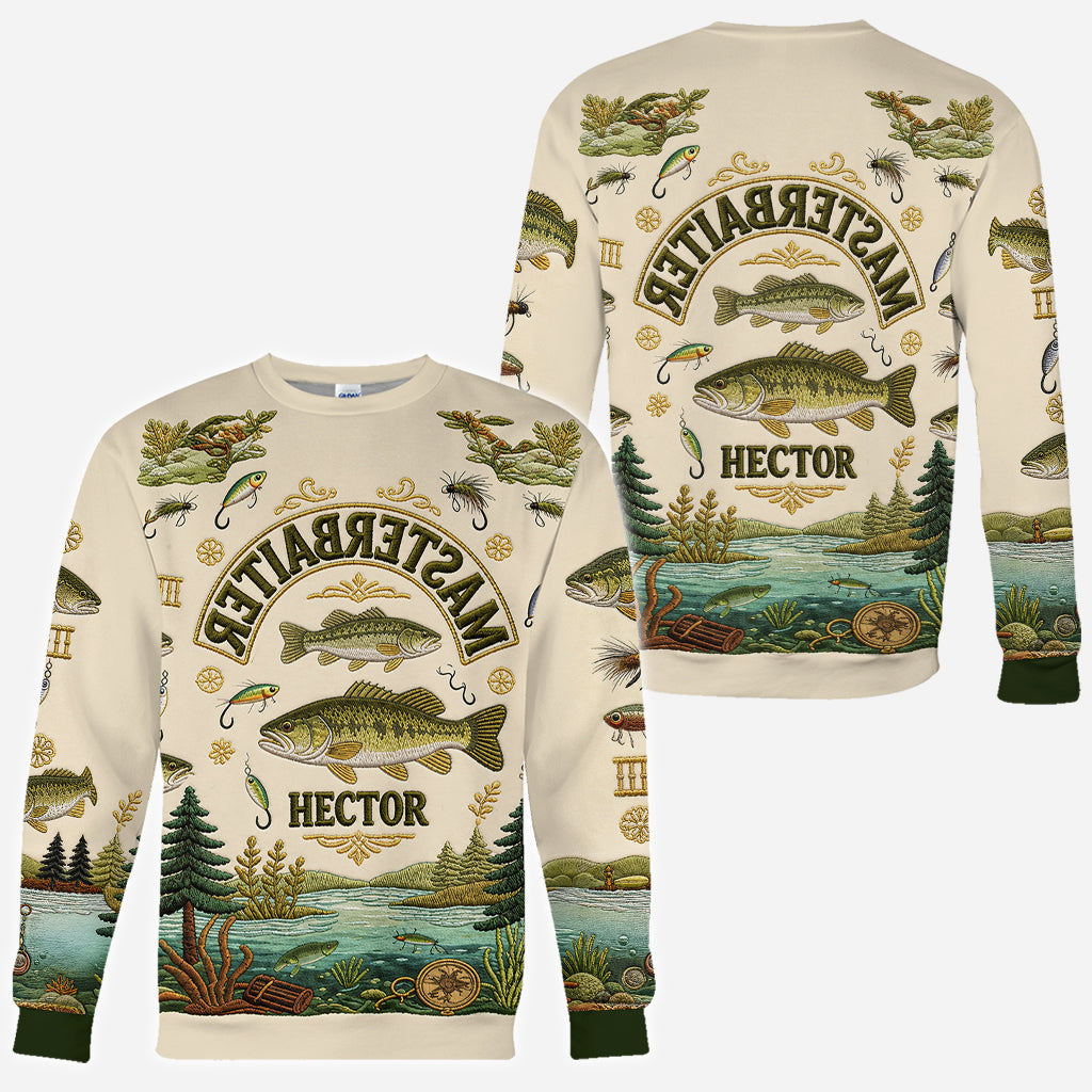 Masterbaiter Upside Down Text Fishing Lovers Gift - Personalized Fishing All Over Shirt