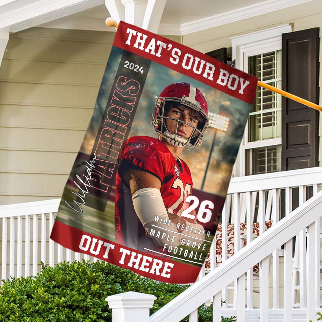 That's My Boy - Personalized Football House Flag