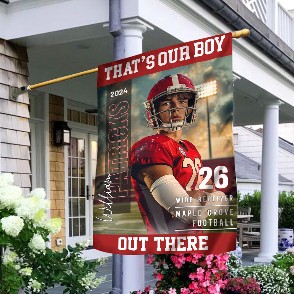 That's My Boy - Personalized Football House Flag