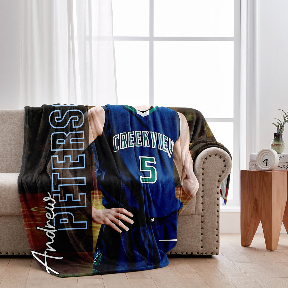 Any Sport, Name, Postion, Number, Team.... - Personalized Basketball Blanket