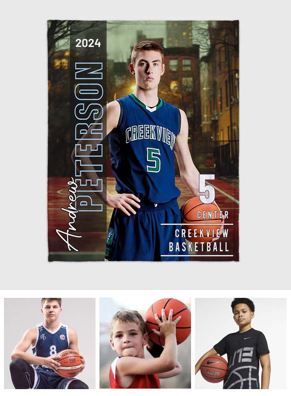 Any Sport, Name, Postion, Number, Team.... - Personalized Basketball Blanket