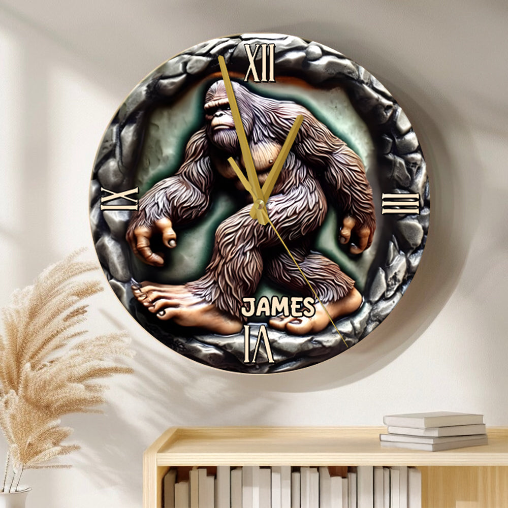 Mystical Creature - Personalized Bigfoot Wall Clock
