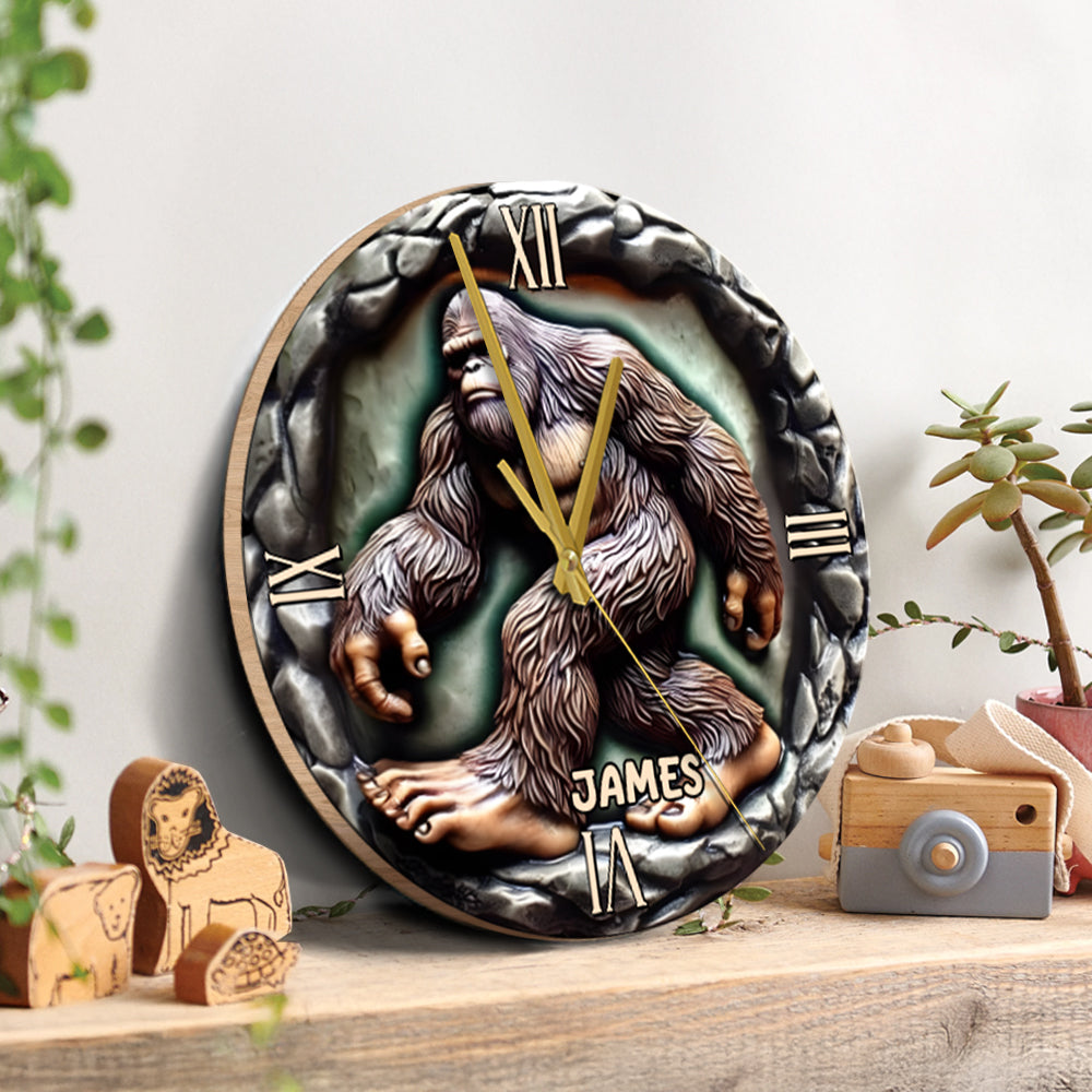 Mystical Creature - Personalized Bigfoot Wall Clock