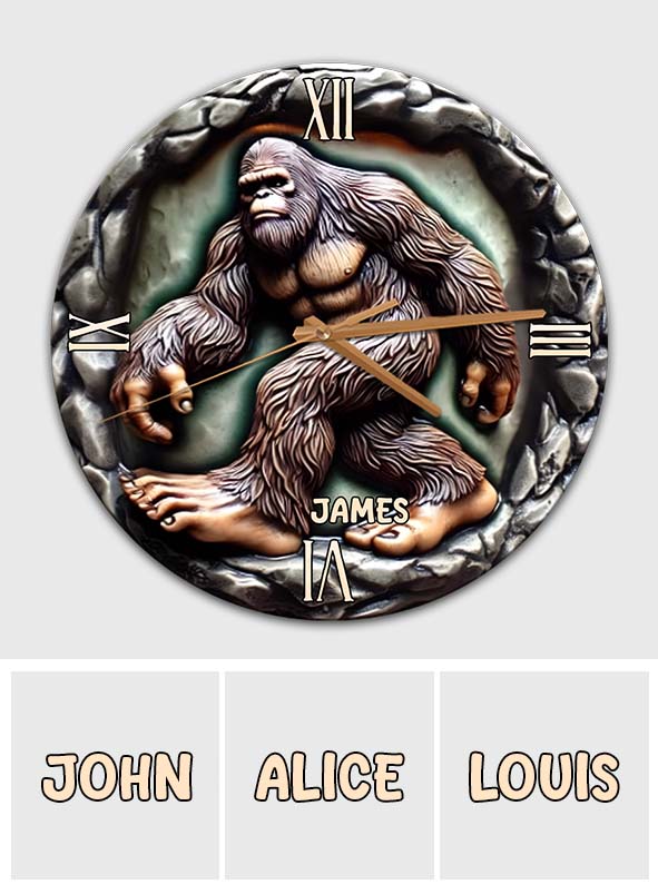 Mystical Creature - Personalized Bigfoot Wall Clock