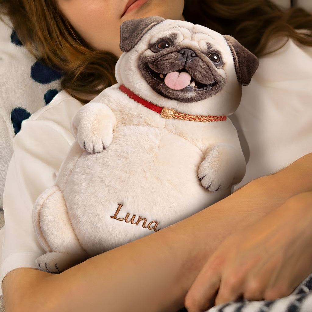 Custom From Any Photo - Personalized Dog Hot Water Bottle With Cover